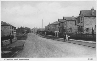 Stewarton Drive circa 1910 - house on the right No 46 - Published by Peddie & Co., - No 181/21